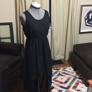 High-low Black Sleeveless Maxi Dress  Size Medium